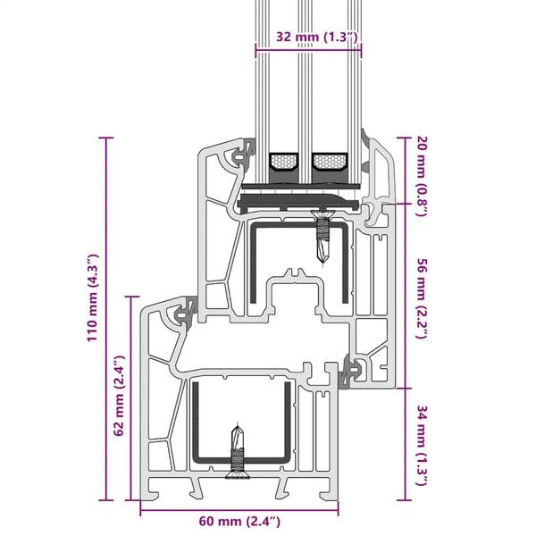 vidaXL Παράθυρο Υπογείου "RISOR" 50x75 εκ. Ανακλινόμενο & Περιστρεφόμενο DIN Δεξί Ανθρακί