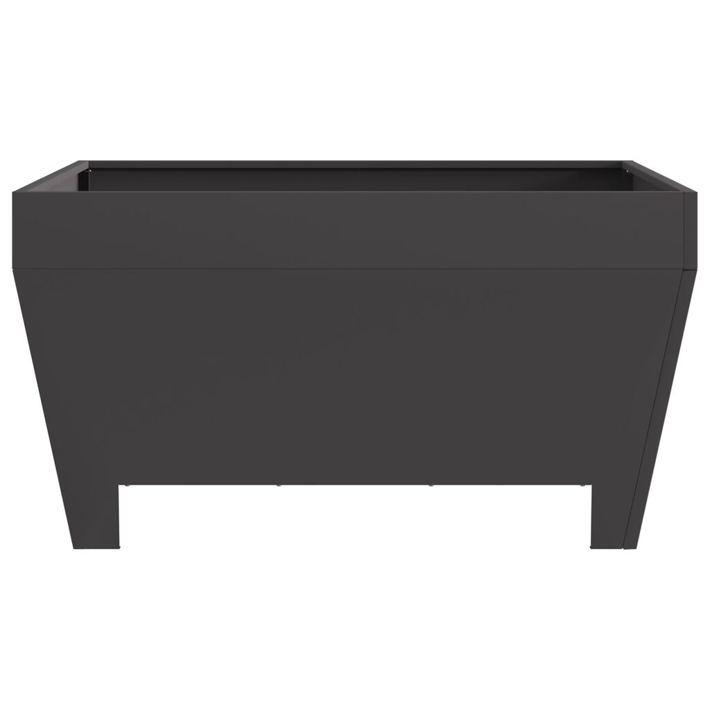 vidaXL Τζάκι Τετράγωνο Μαύρο 80x80x43 εκ. Ατσάλι