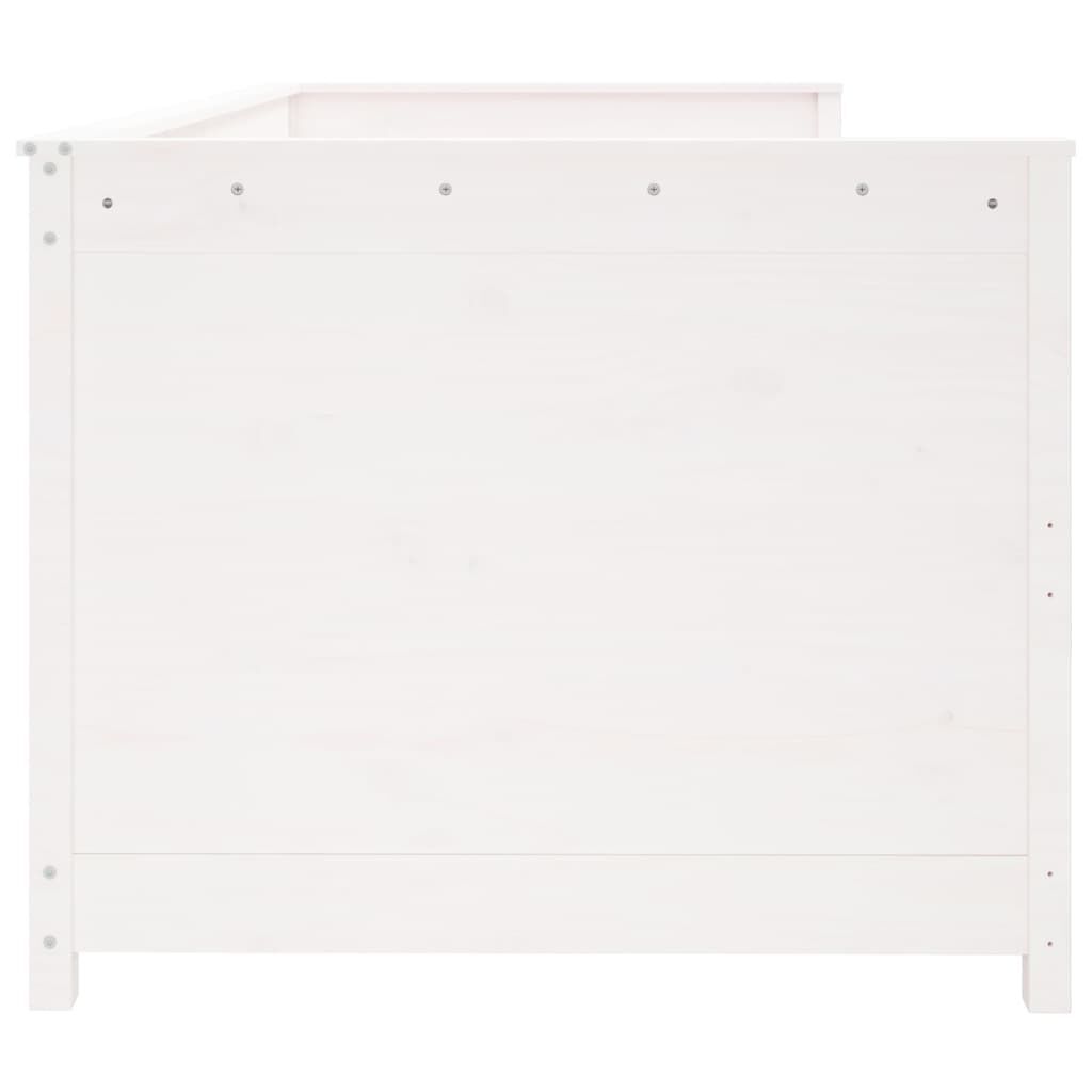 vidaXL Κρεβάτι ημέρας χωρίς στρώμα Λευκό 75x190 cm Στερεό ξύλο πεύκο