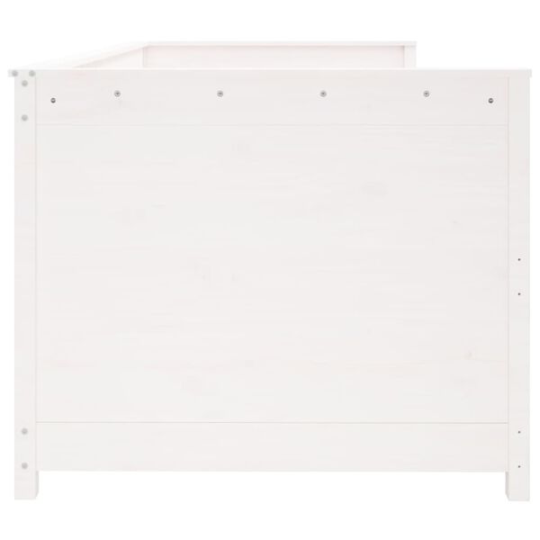 vidaXL Κρεβάτι ημέρας χωρίς στρώμα Λευκό 75x190 cm Στερεό ξύλο πεύκο