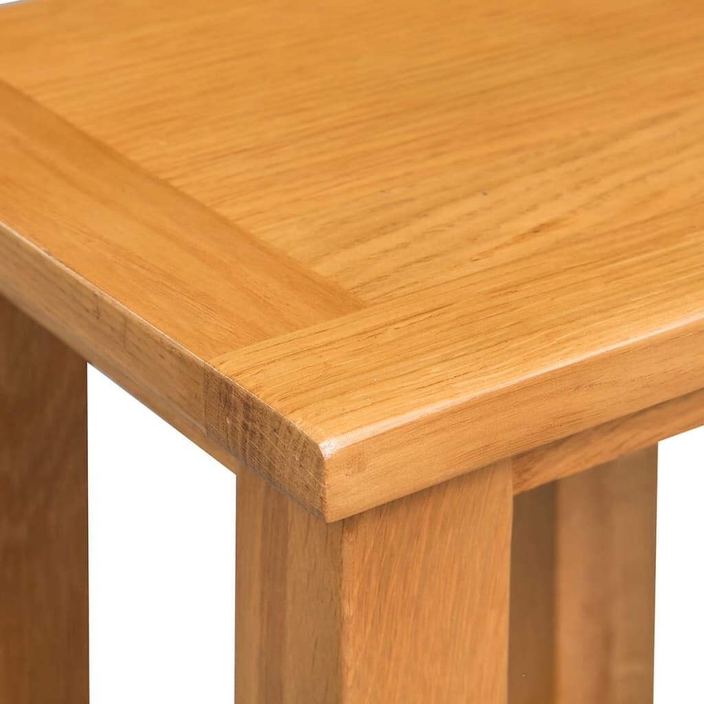 vidaXL Τραπέζι Βοηθητικό 27 x 24 x 37 εκ. από Μασίφ Ξύλο Δρυός