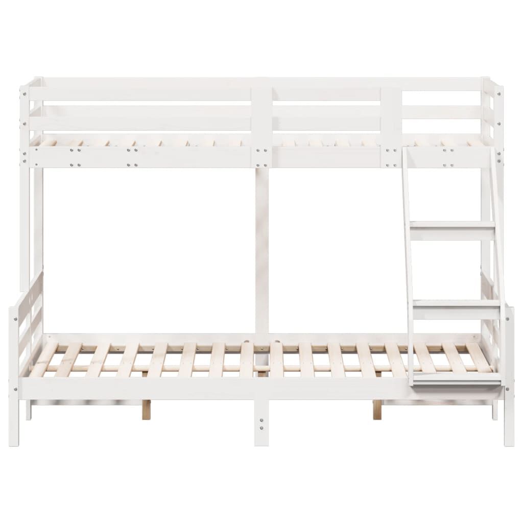 vidaXL Κουκέτα 90x200/140x200 εκ. Λευκό από Μασίφ Ξύλο Πεύκου