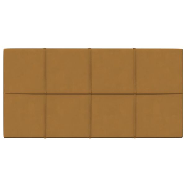 vidaXL Πάνελ Τοίχου 12 τεμ. Καφέ 60 x 30 εκ. 2,16 μ² Βελούδο