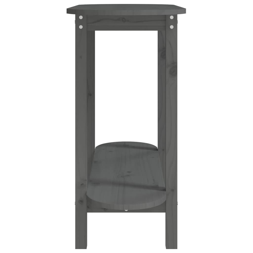 vidaXL Τραπέζι Κονσόλα Γκρί 110 x 40 x 80 εκ. από Μασίφ Ξύλο Πεύκου