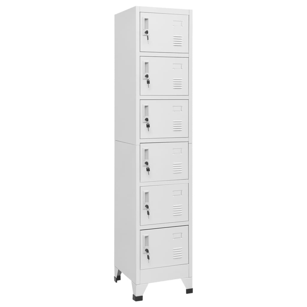 vidaXL Φοριαμός Ανοιχτό Γκρι 38 x 40 x 180 εκ. Ατσάλινος
