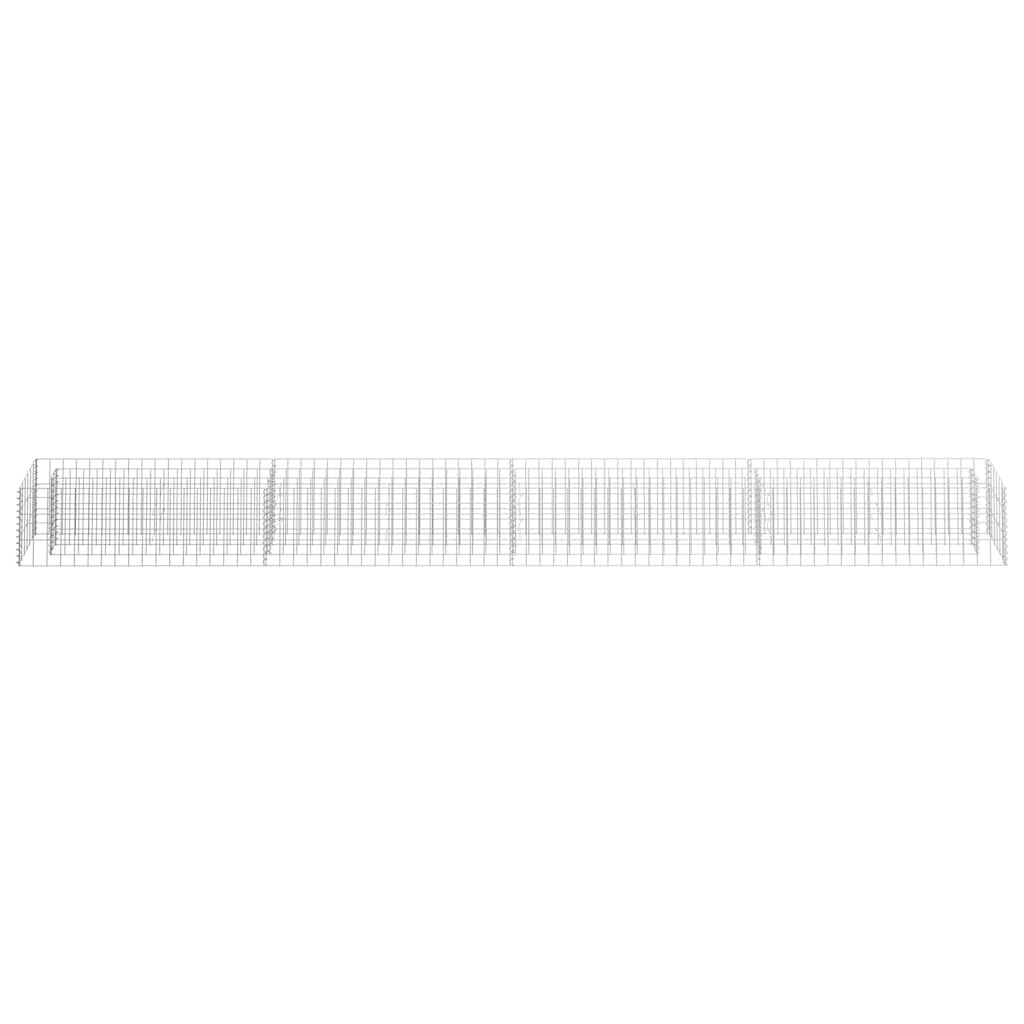 vidaXL Συρματοκιβώτιο-Γλάστρα Υπερυψωμένη 360x30x30 εκ. Γαλβ. Χάλυβας
