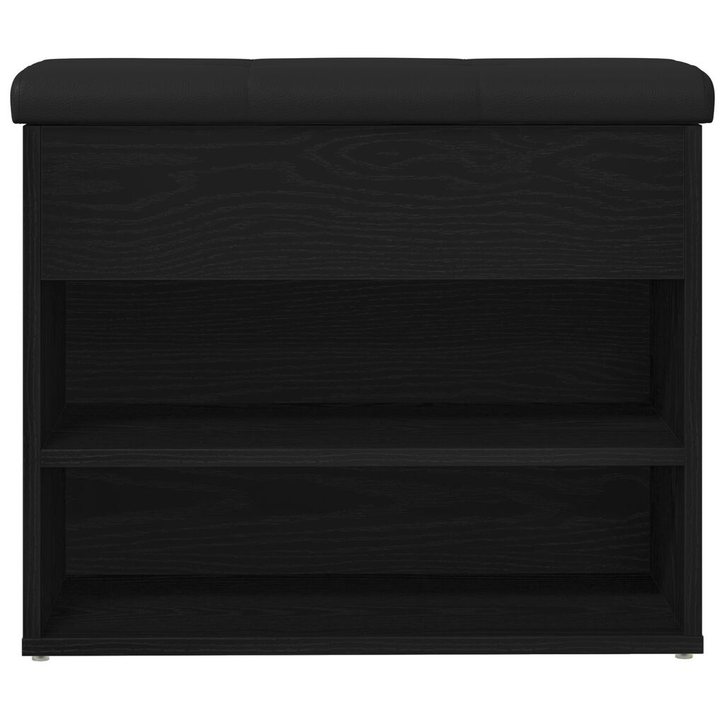 vidaXL Παγκάκι Αποθήκευσης Μαύρο Δρυς 60x30x48 εκ. Επεξεργασμένο Ξύλο