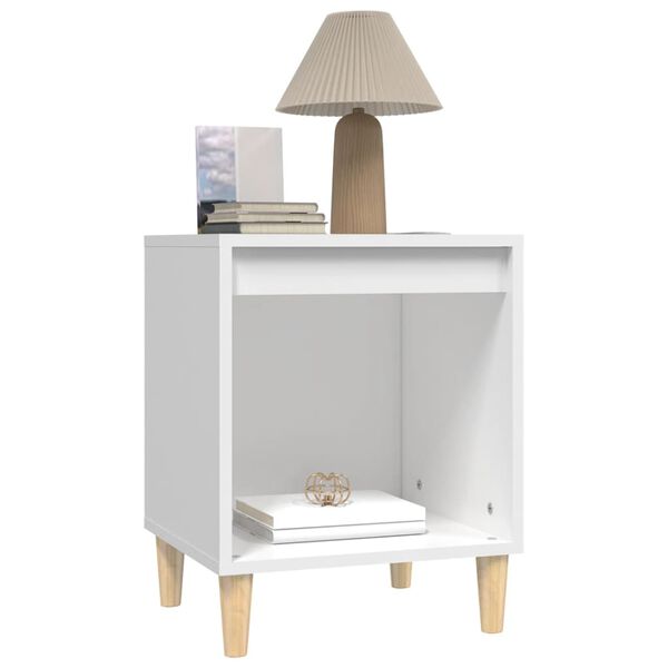 vidaXL Κομοδίνα 2 τεμ. Λευκά 40 x 35 x 50 εκ.