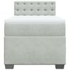 vidaXL Κρεβάτι Boxspring με Στρώμα Ανοιχτό Γκρι 100x200 εκ. Βελούδινο