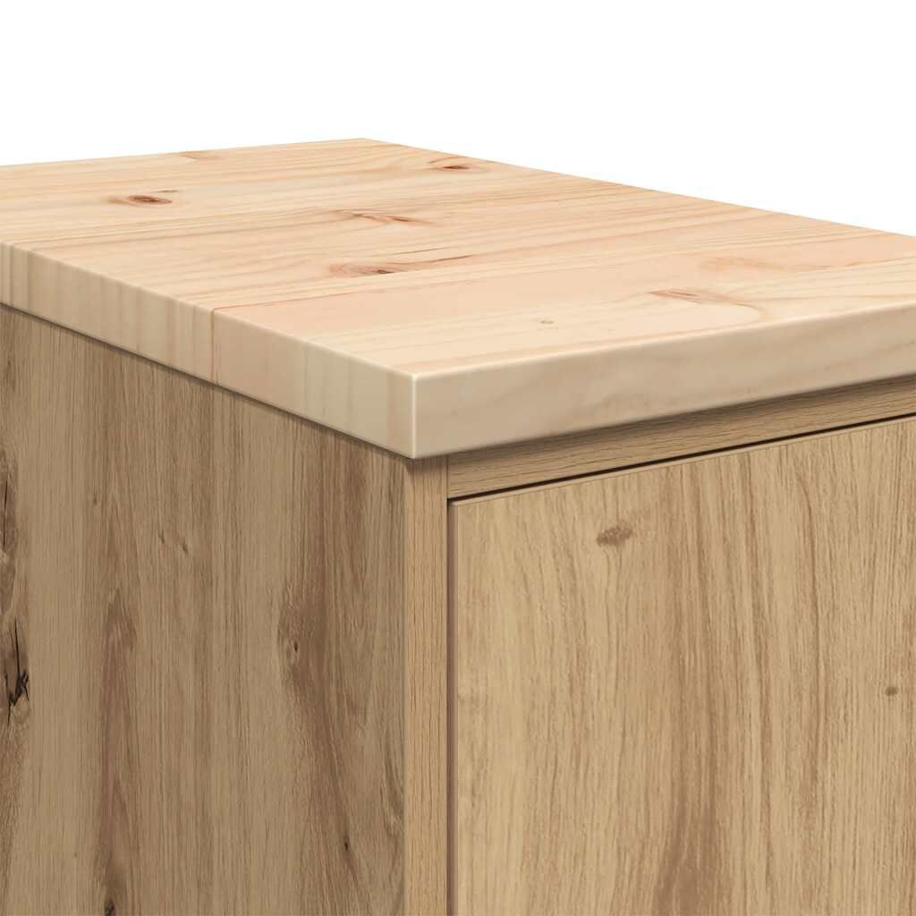 vidaXL ντουλάπι αποθήκευσης γκαράζ 30x51x85 εκ μασίφ ξύλο πεύκο