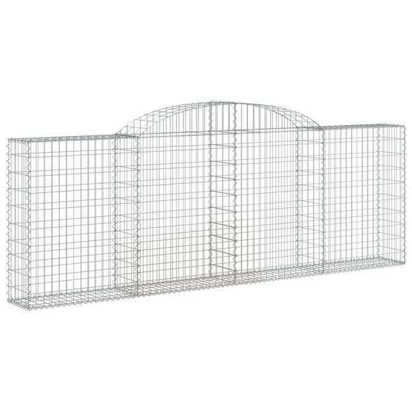 vidaXL Συρματοκιβώτια Τοξωτά 5 τεμ. 300x30x100/120 εκ. Γαλβαν. Ατσάλι