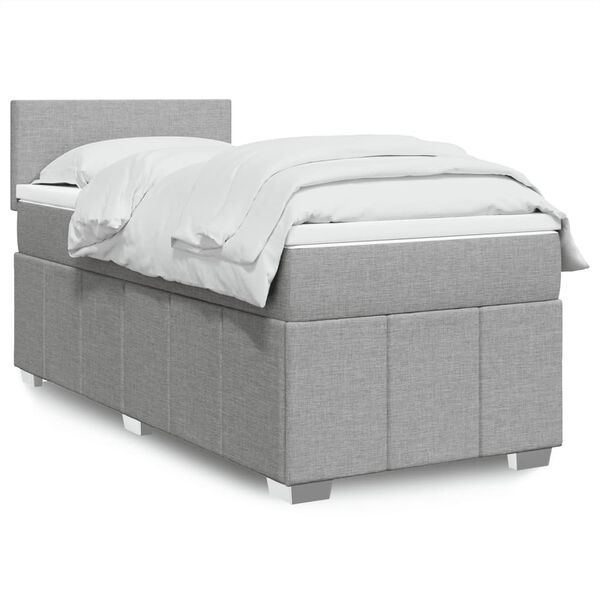 vidaXL &Kappa;&rho;&epsilon;&beta;ά&tau;&iota; Boxspring &mu;&epsilon; &Sigma;&tau;&rho;ώ&mu;&alpha; &Alpha;&nu;&omicron;&iota;&chi;&tau;ό &Gamma;&kappa;&rho;&iota; 90x200 &epsilon;&kappa;. &Upsilon;&phi;&alpha;&sigma;&mu;ά&tau;&iota;&nu;&omicron;