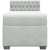 vidaXL Κρεβάτι Boxspring με Στρώμα Ανοιχτό Γκρι 90x200 εκ. Βελούδινο