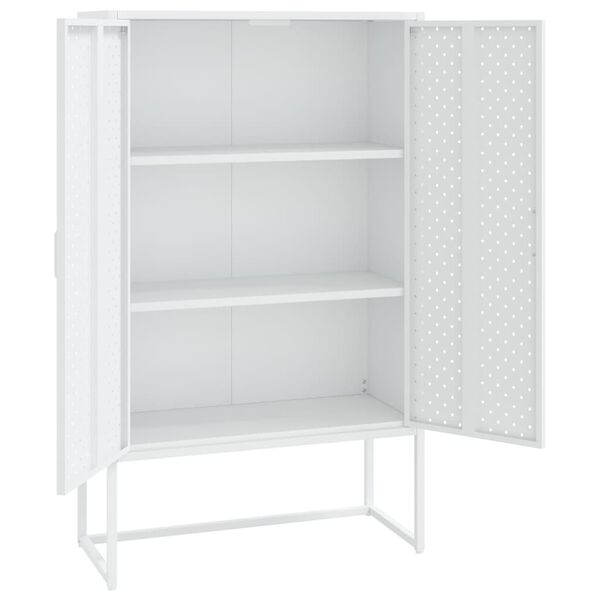 vidaXL Ντουλάπι Λευκό 80 x 35 x 135 εκ. από Ατσάλι