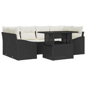 vidaXL &Sigma;&epsilon;&tau; &Kappa;&alpha;&nu;&alpha;&pi;έ &Kappa;ή&pi;&omicron;&upsilon; &mu;&epsilon; &alpha;&pi;&omicron;&theta;ή&kappa;&epsilon;&upsilon;&sigma;&eta; 7 pcs &Mu;&alpha;ύ&rho;&omicron; &Pi;&omicron;&lambda;&upsilon; &rho;ά&tau;&alpha;&nu;