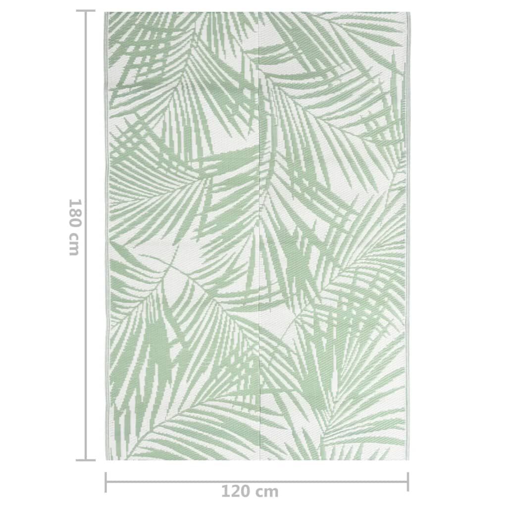 vidaXL Χαλί εξωτερικού χώρου ARAKIL Πράσινο 120x180 cm PP
