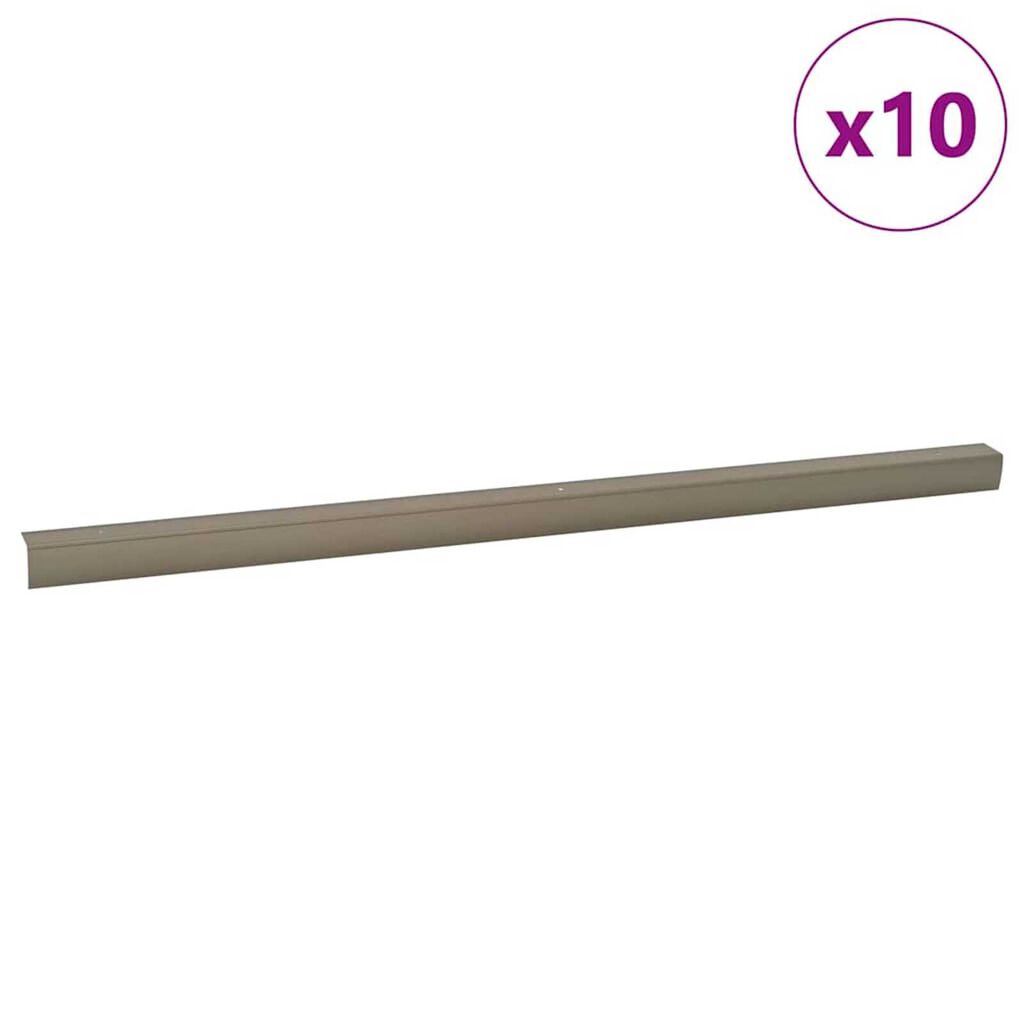 vidaXL Προστατευτικά ακμών σκάλας 10 pcs Μπρονζέ 67 cm Αλουμίνιο