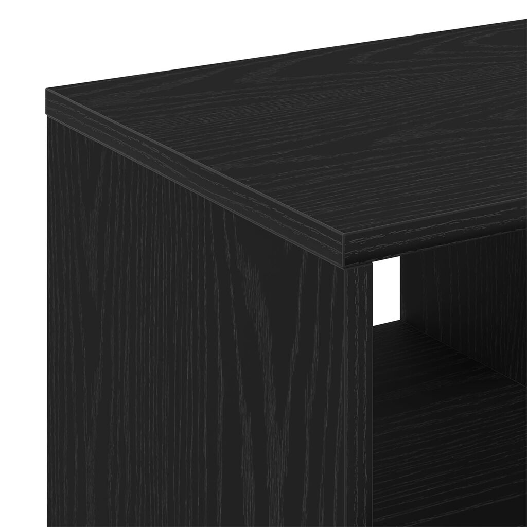 vidaXL Μαύρο Δρυς Πλευρικό Τραπέζι 50x30x50 εκ. Από ξύλο