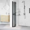 vidaXL Τοίχος ντους Walk-in Μαύρο και σκούρο διαφανές 90 x 190 cm