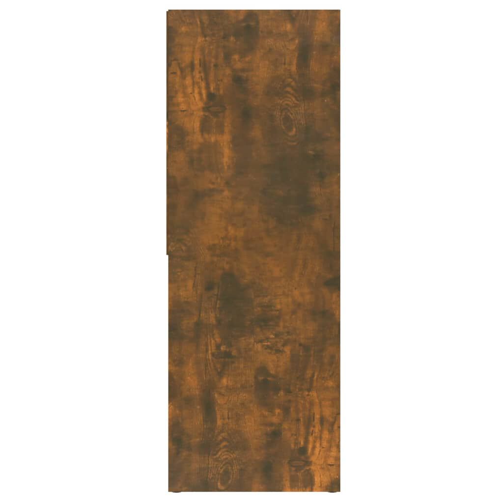 vidaXL Βιβλιοθήκη Καπνιστή Δρυς 67x24x161 εκ. από Επεξεργασμένο Ξύλο