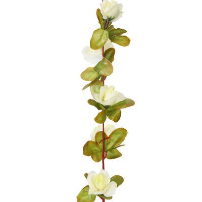 vidaXL Γιρλάντες Λουλουδιών Τεχνητές 6 τεμ. Λευκές 250 εκ.