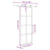 vidaXL Συρόμενη πόρτα με σετ υλικού 76x205 cm από γυαλί&Αλουμίνιο