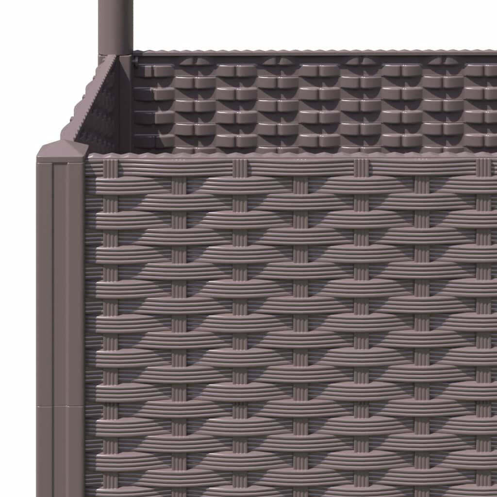 vidaXL Ζαρντινιέρα Κήπου με Καφασωτό Καφέ 40 x 40 x 136 εκ. από PP