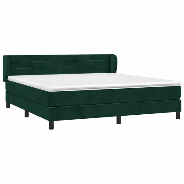 vidaXL &Kappa;&rho;&epsilon;&beta;ά&tau;&iota; Boxspring &mu;&epsilon; &Sigma;&tau;&rho;ώ&mu;&alpha; &Sigma;&kappa;&omicron;ύ&rho;&omicron; &Pi;&rho;ά&sigma;&iota;&nu;&omicron; 180x200&epsilon;&kappa;. &Beta;&epsilon;&lambda;&omicron;ύ&delta;&iota;&nu;&omicron;