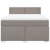 vidaXL &Kappa;&rho;&epsilon;&beta;ά&tau;&iota; Boxspring &mu;&epsilon; &Sigma;&tau;&rho;ώ&mu;&alpha; Taupe 160x200 &epsilon;&kappa;. &Upsilon;&phi;&alpha;&sigma;&mu;ά&tau;&iota;&nu;&omicron;