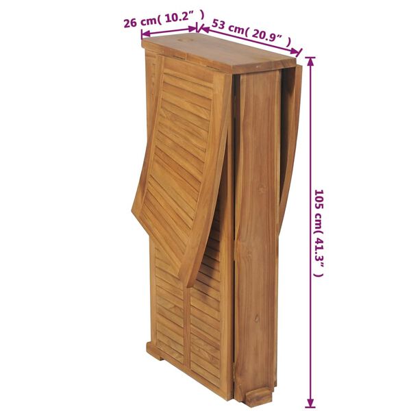 vidaXL Τραπέζι Μπαρ Πτυσσόμενο 155 x 53 x 105 εκ. από Μασίφ Ξύλο Teak