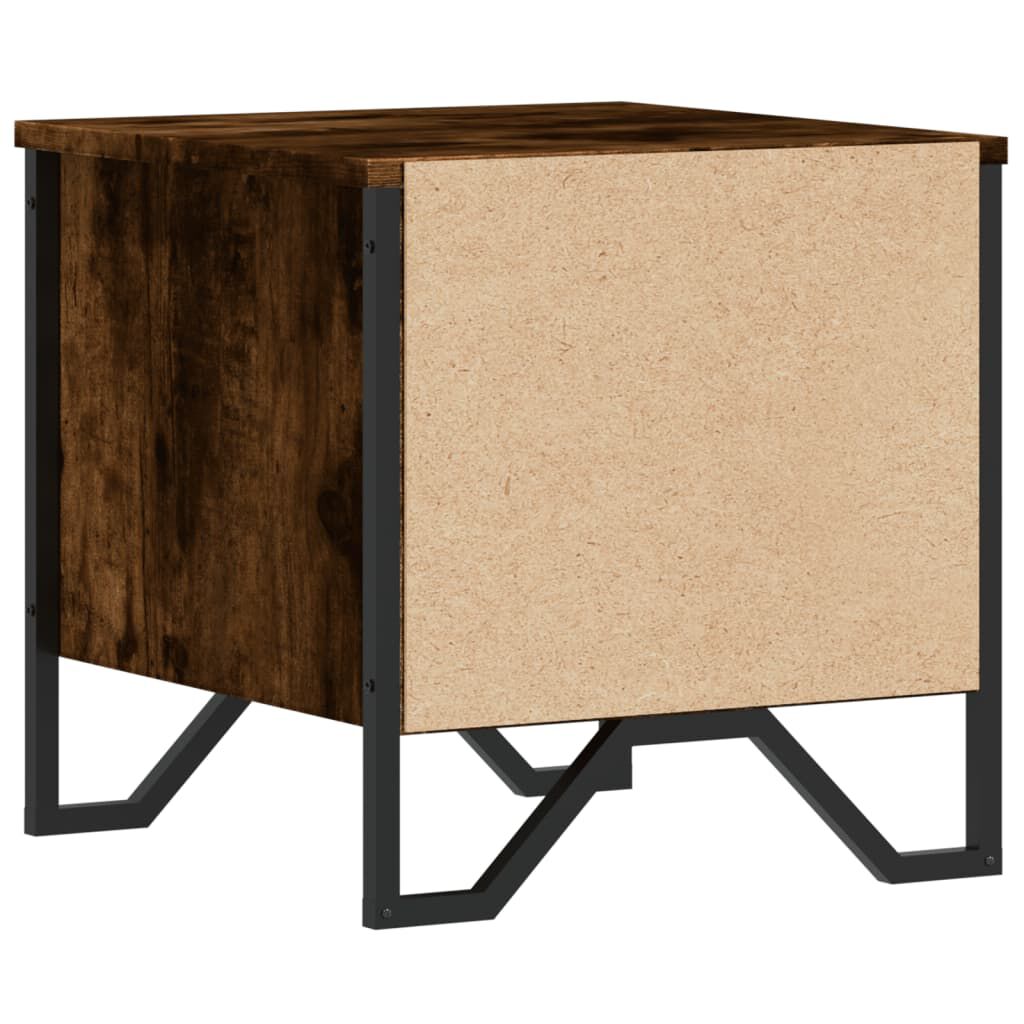 vidaXL Κομοδίνα 2 τεμ. Καπνιστή Δρυς 40x41x40 εκ. Επεξεργασμένο Ξύλο