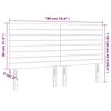 vidaXL Κεφαλάρι Κρεβατιού LED Μαύρο 180x5x118/128 εκ. Βελούδινο