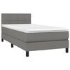 vidaXL &Kappa;&rho;&epsilon;&beta;ά&tau;&iota; Boxspring &mu;&epsilon; &Sigma;&tau;&rho;ώ&mu;&alpha; & LED &Sigma;&kappa;.&Gamma;&kappa;&rho;&iota; 100x200 &epsilon;&kappa; &Upsilon;&phi;&alpha;&sigma;&mu;ά&tau;&iota;&nu;&omicron;