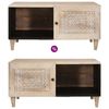 vidaXL Τραπεζάκι σαλονιού Μπεζ 80 x 50 x 40 cm Μασίφ ξύλο μάνγκο