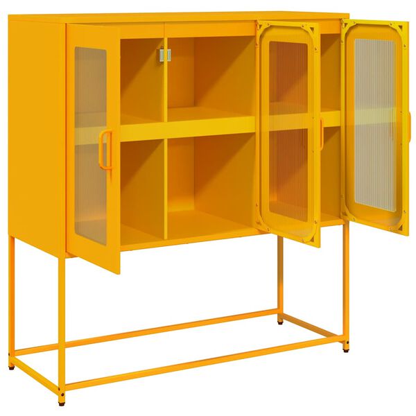 vidaXL Ντουλάπι Μουσταρδί 100,5x39x107 εκ. από Χάλυβα Ψυχρής Έλασης