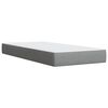 vidaXL Κρεβάτι Boxspring με Στρώμα Ανοιχτό Γκρι 100x200 εκ. Υφασμάτινο