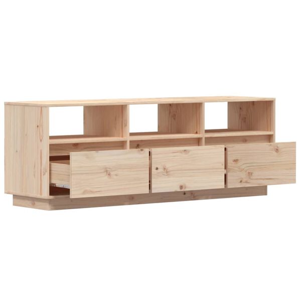 vidaXL Έπιπλο Τηλεόρασης 140 x 37 x 50 εκ. από Μασίφ Ξύλο Πεύκου