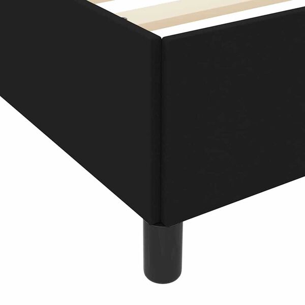 vidaXL Κρεβάτι με ελατήρια Μαύρο και Μαύρο 140 x 200 cm