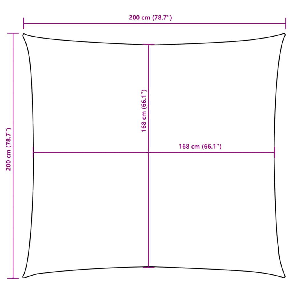 vidaXL Πανί Σκίασης Τετράγωνο Taupe 2 x 2 μ. από Ύφασμα Oxford