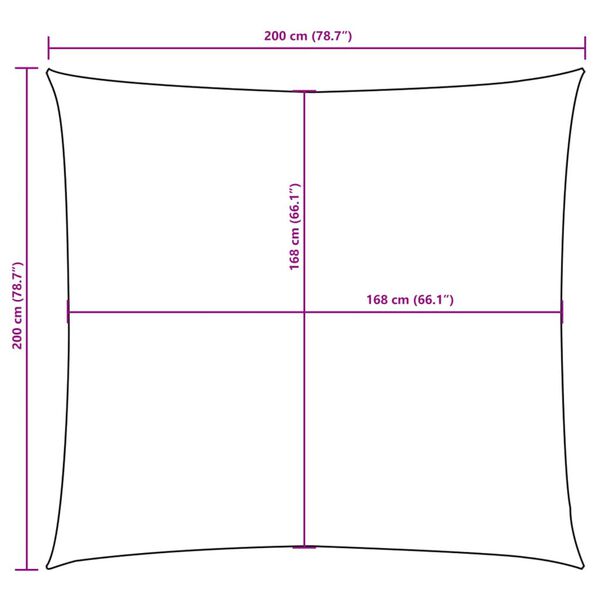 vidaXL Πανί Σκίασης Τετράγωνο Taupe 2 x 2 μ. από Ύφασμα Oxford