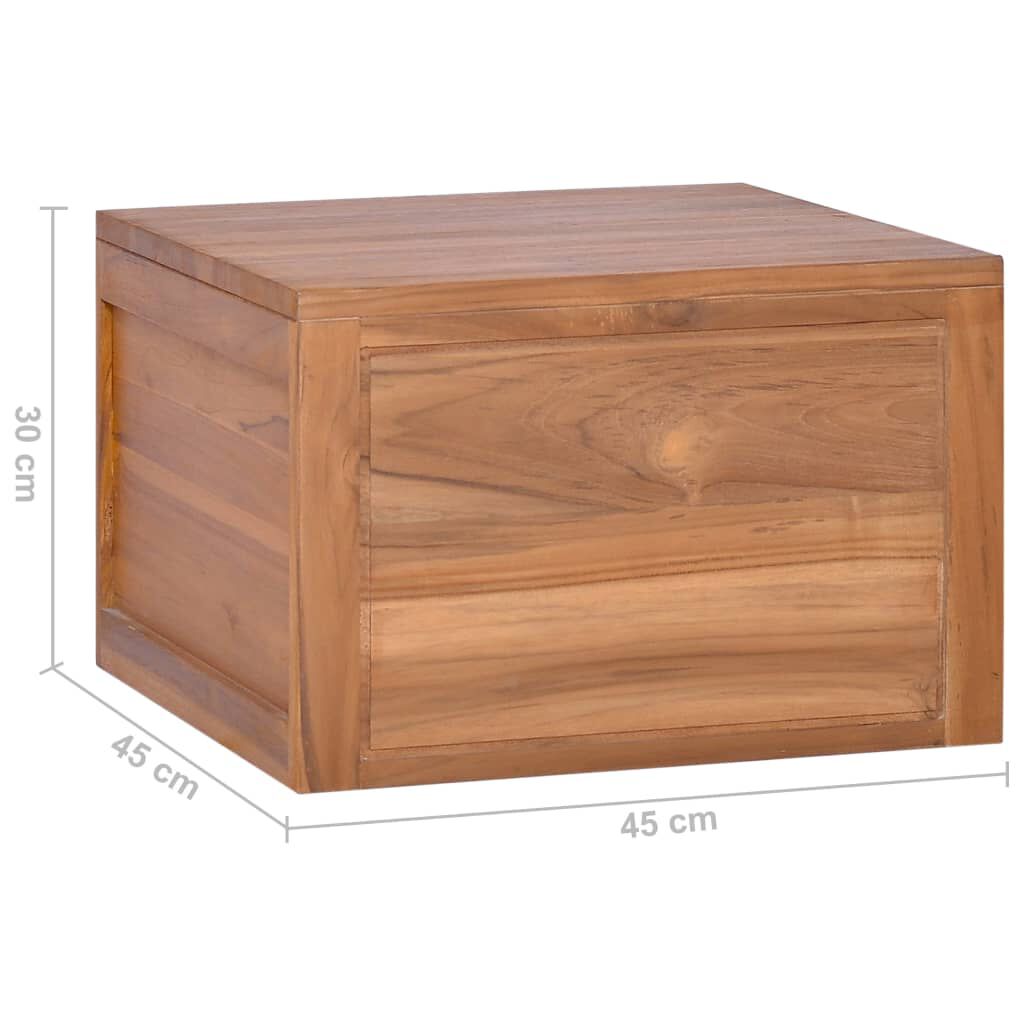 vidaXL Έπιπλο Μπάνιου/Νιπτήρα Επιτοίχιο 45x45x30 εκ. Μασίφ Ξύλο Teak