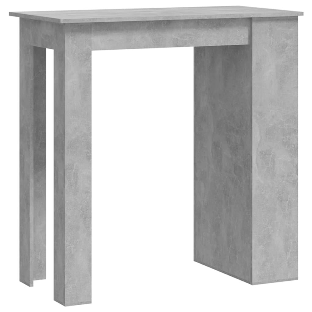 vidaXL Τραπέζι Μπαρ με Ράφια Γκρι Σκυροδ. 102x50x103,5 εκ. Επεξ. Ξύλο