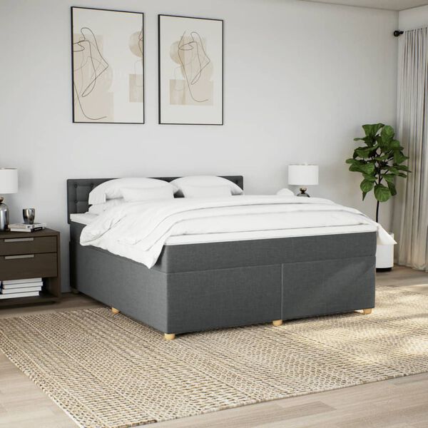 vidaXL &Kappa;&rho;&epsilon;&beta;ά&tau;&iota; Boxspring &mu;&epsilon; &Sigma;&tau;&rho;ώ&mu;&alpha; &Sigma;&kappa;&omicron;ύ&rho;&omicron; &Gamma;&kappa;&rho;&iota; 180x200 &epsilon;&kappa; &Upsilon;&phi;&alpha;&sigma;&mu;ά&tau;&iota;&nu;