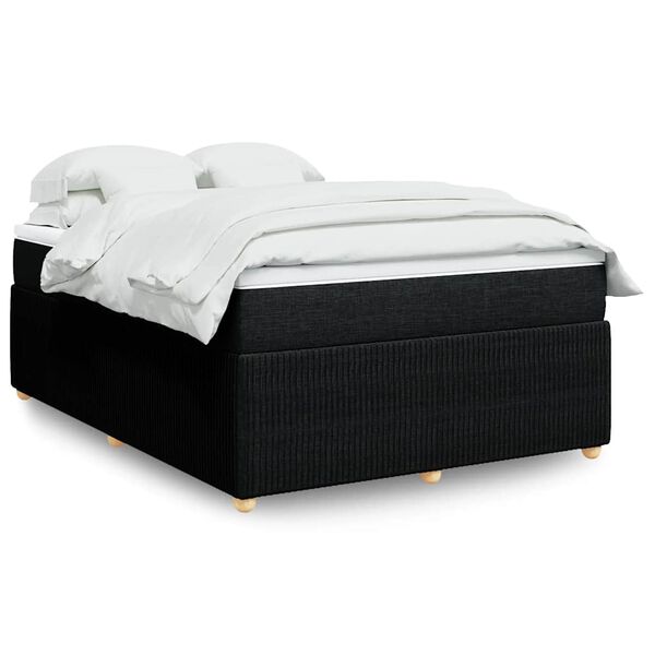 vidaXL &Kappa;&rho;&epsilon;&beta;ά&tau;&iota; Boxspring &mu;&epsilon; &Sigma;&tau;&rho;ώ&mu;&alpha; &Mu;&alpha;ύ&rho;&omicron; 160x200 &epsilon;&kappa;. &Upsilon;&phi;&alpha;&sigma;&mu;ά&tau;&iota;&nu;&omicron;