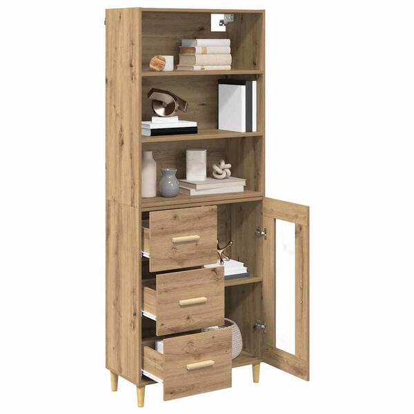 vidaXL Highboard Artisan Oak 69,5 x 34 x 180 &epsilon;&kappa;. &Epsilon;&pi;&epsilon;&xi;&epsilon;&rho;&gamma;&alpha;&sigma;&mu;έ&nu;&omicron; &xi;ύ&lambda;&omicron;