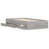 vidaXL Πλαίσιο Κρεβατιού με Συρτάρια Γκρι Sonoma 75x190 εκ. Επεξ. Ξύλο