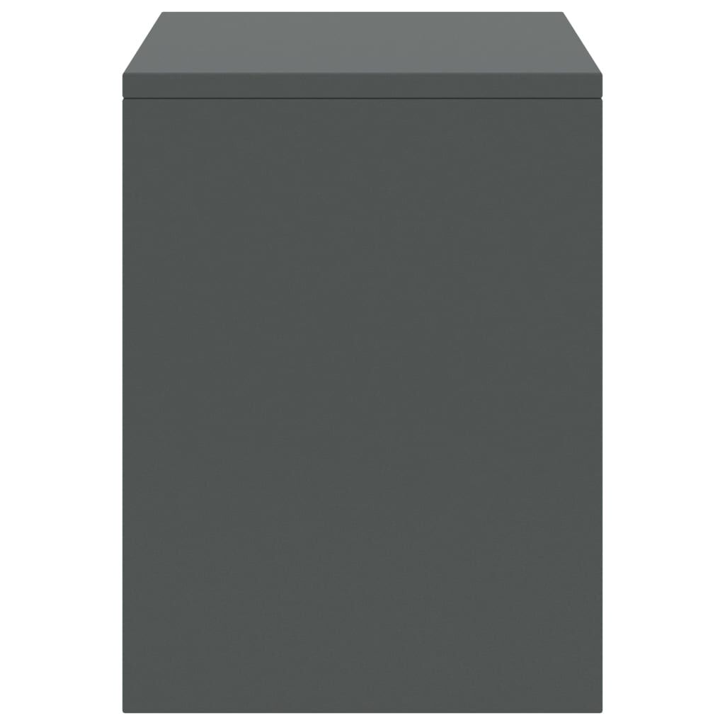 vidaXL Κομοδίνα 2 τεμ. Σκούρο Γκρι 35 x 30 x 40 εκ. Μασίφ Ξύλο Πεύκου