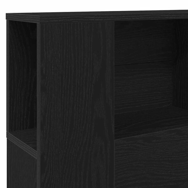 vidaXL Κρεβάτι με Κεφαλάρι Μαύρη δρυς 200 x 18,5 x 104,5 εκ.