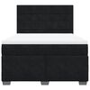 vidaXL Κρεβάτι Boxspring με Στρώμα Μαύρο 140x190 εκ. Βελούδινο