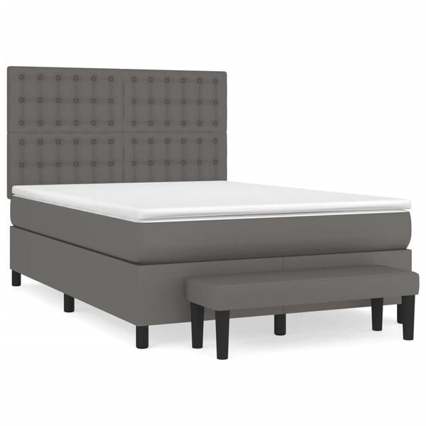 vidaXL &Kappa;&rho;&epsilon;&beta;ά&tau;&iota; Boxspring &mu;&epsilon; &Sigma;&tau;&rho;ώ&mu;&alpha; &Gamma;&kappa;&rho;&iota; 140x200&epsilon;&kappa;. &alpha;&pi;ό &Sigma;&upsilon;&nu;&theta;&epsilon;&tau;&iota;&kappa;ό &Delta;έ&rho;&mu;&alpha;